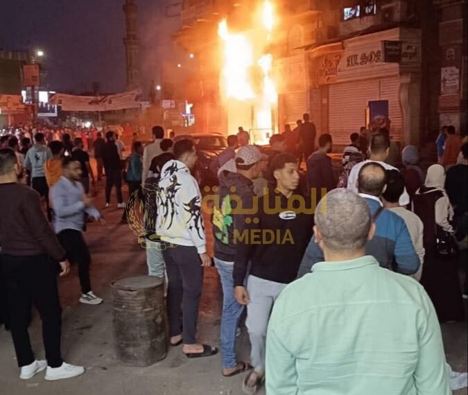 السيطرة على حريق هائل فى مطعم بقويسنا