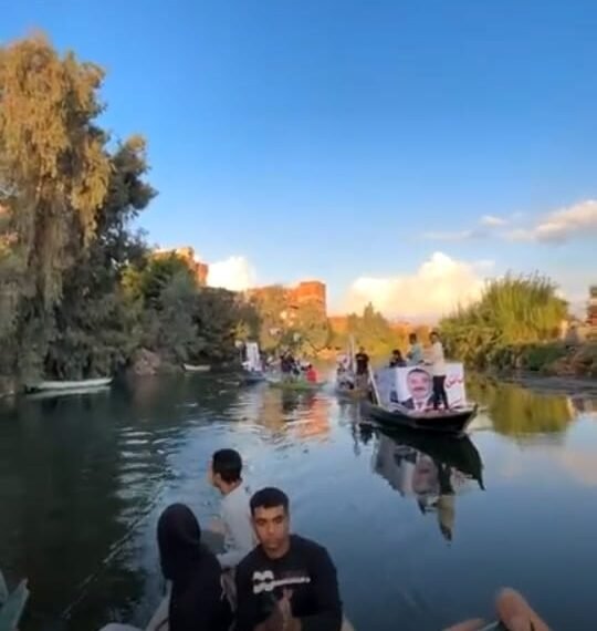 اغرب الدعايا الانتخابية فى المنوفية قوارب تحمل صورة المرشح