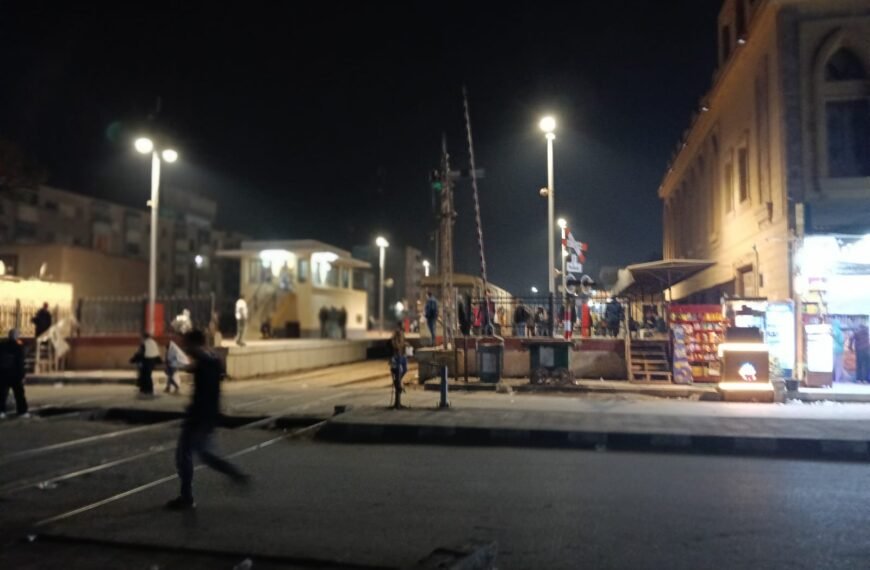 إصطدام قطار أشمون منوف بتروسيكل من معبر عشوائي