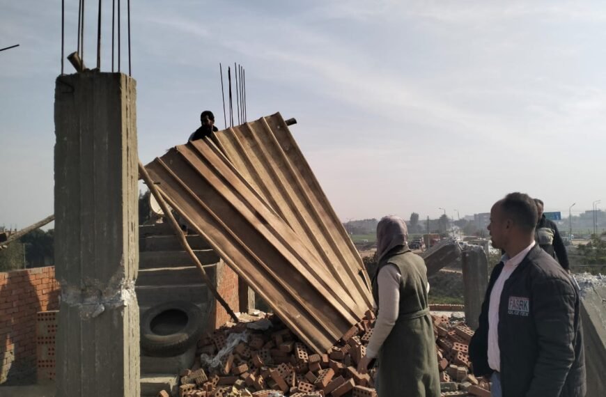 إزالات فورية لعدد من حالات التعدي علي الأراضي الزراعية والمتغيرات المكانية ببركة السبع ومنوف