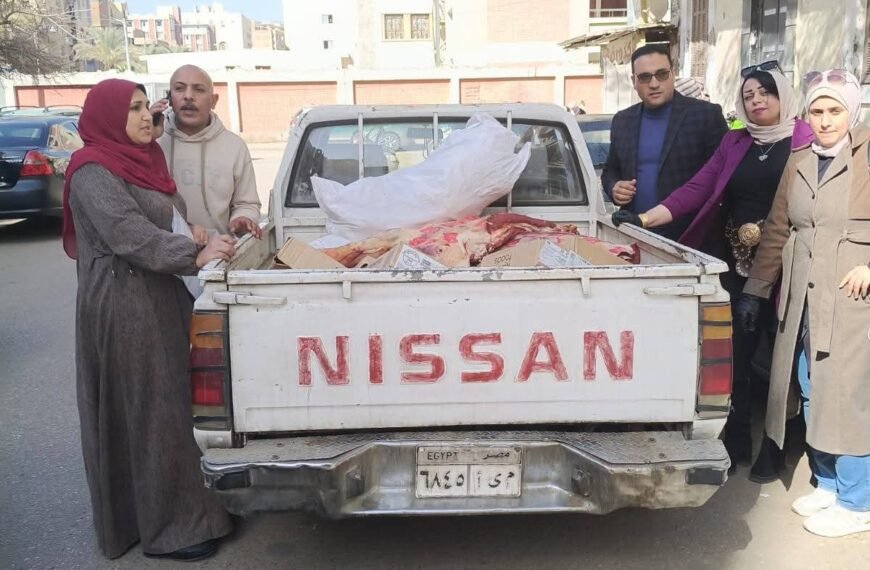 ضبط ٤٠٠ كجم لحوم غير صالحة للاستهلاك الآدمي خلال حملة تفتيشية مكبرة بحي غرب شبين الكوم