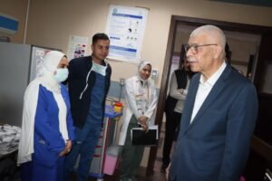 رئيس جامعة المنوفية يتفقد معهد ومستشفى الأورام ليلاً لمتابعة سير العمل ويتابع الموقف التنفيذى لتوسعات المعهد