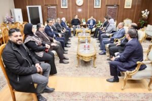 محافظ المنوفية يستقبل الهيئة البرلمانية لحزب حماة الوطن للتهنئة بالمنصب الجديد