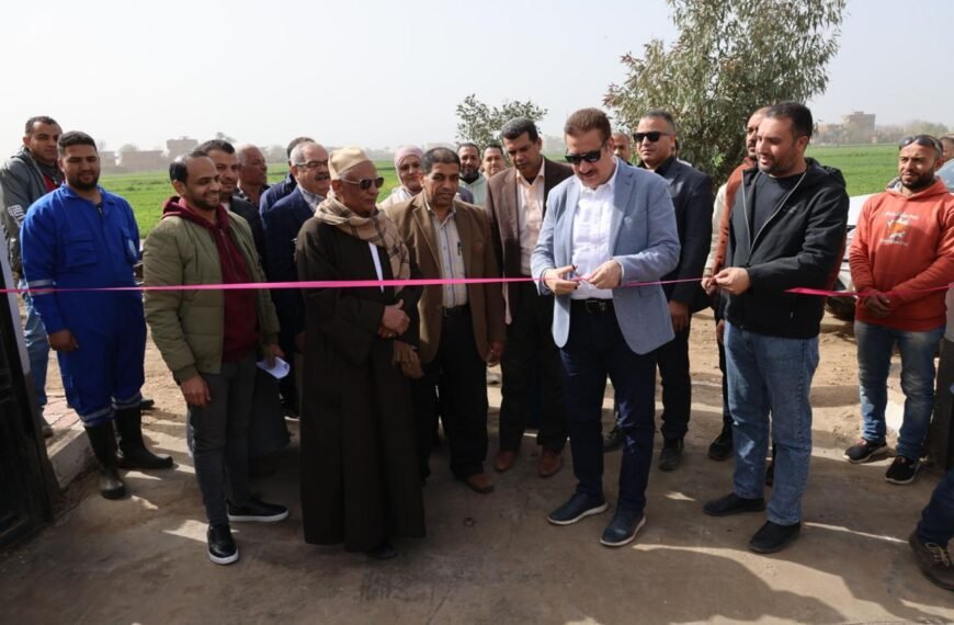 محافظ المنوفية يفتتح مشروع صرف صحى ميت البيضا باستثمارات 45 مليون جنيه