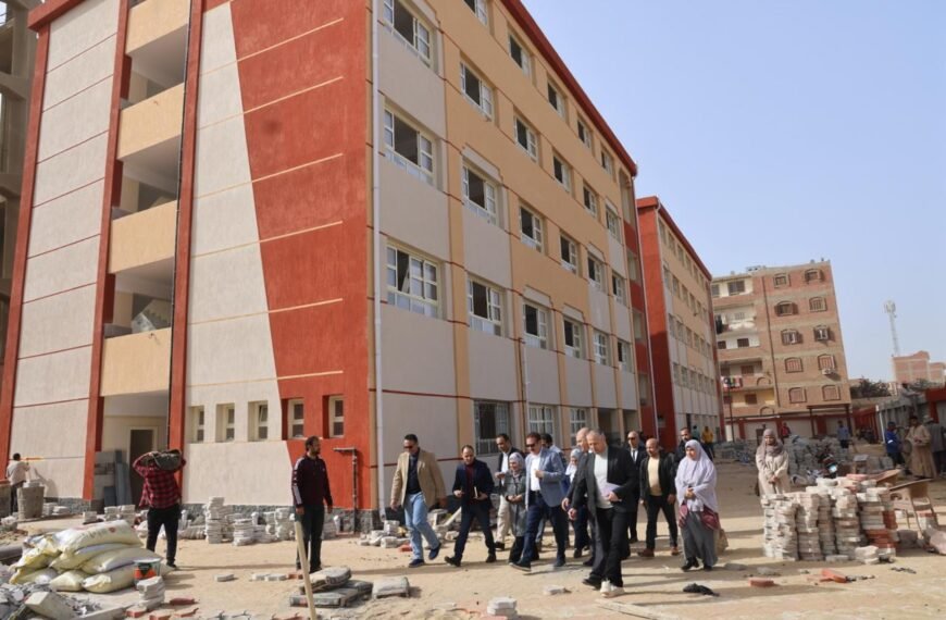 محافظ المنوفية يتفقد إنشاءات مدرسة مصطفى الربيعي الإعدادية بشبرا زنجي وباستثمارات تزيد عن 15 مليون جنيه
