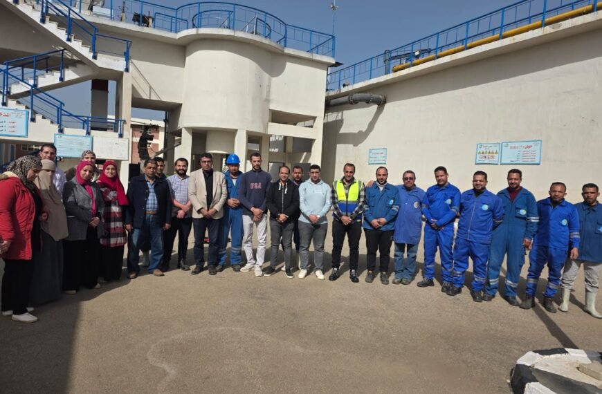 مياه المنوفية تستقبل الجهاز التنظيمي لمياه الشرب والصرف الصحى بمحطات مركز الشهداء