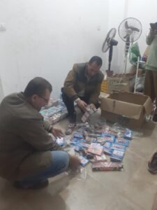 ضبط وإعدام 200 عبوة ألعاب نارية محظور تداولها خلال حملة تفتيشية بأشمون ومصادرة المضبوطات