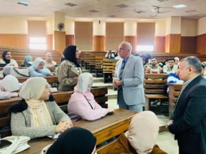 رئيس جامعة الدلتا التكنولوجية يتابع انتظام سير العملية التعليمية بالتزامن مع انطلاق الفصل الدراسى الثانى