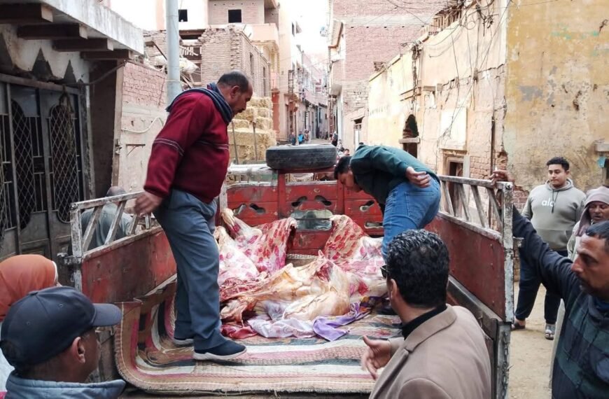 ضبط نصف طن لحوم مذبوحة خارج المجازر غير صالحة للاستهلاك الادمي دقيق مدعم محظور تداوله بقويسنا