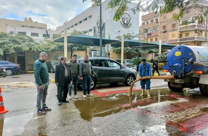 مياه المنوفية: شفط تجمعات مياه الأمطار بمختلف أنحاء المحافظة