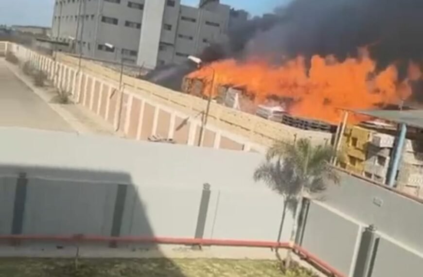السيطرة على حريق هائل فى محطة تصدير بمدينة السادات بالمنوفية