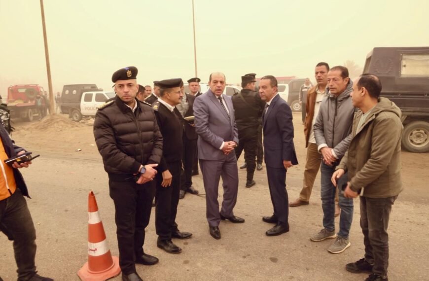 فور إبلاغه بحادث السادات .. محافظ المنوفية ينتقل الي موقع الحادث في السابعة صباحا لتقديم الدعم اللازم