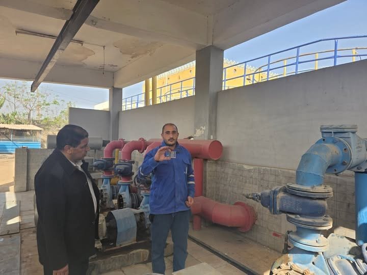 رئيس مياه المنوفية يتفقد بعض محطات فرع الشركة بأشمون