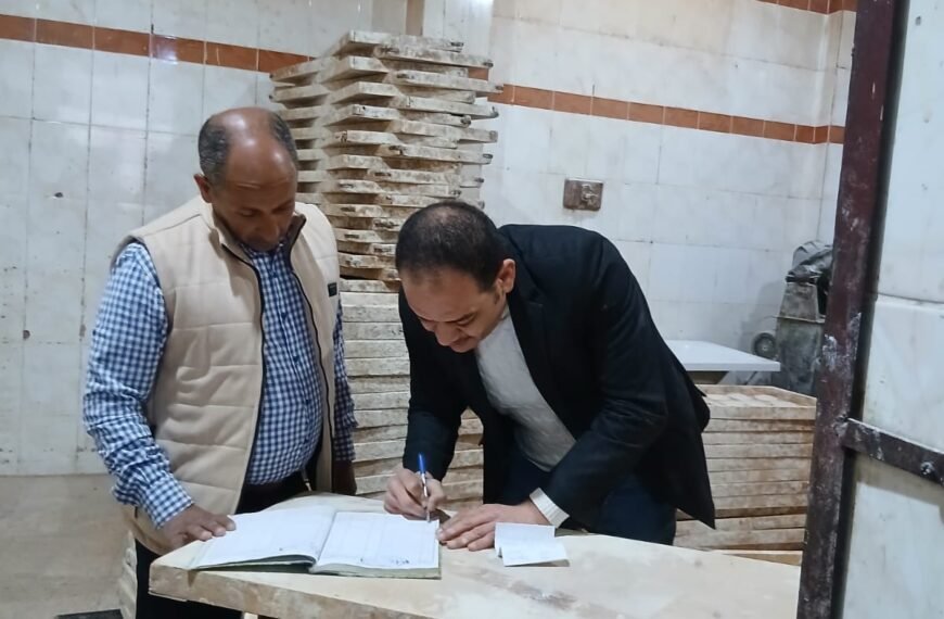 تحرير 13 محضر مخالفات مخابز بكفر الخضرة وميت عفيف بالباجور وكفر عشما بالشهداء