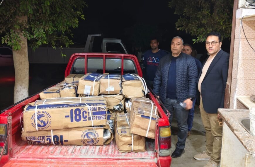 ضبط 3 طن أسماك مملحة غير صالحة للإستهلاك الآدمي داخل إحدي الثلاجات بحي غرب شبين الكوم