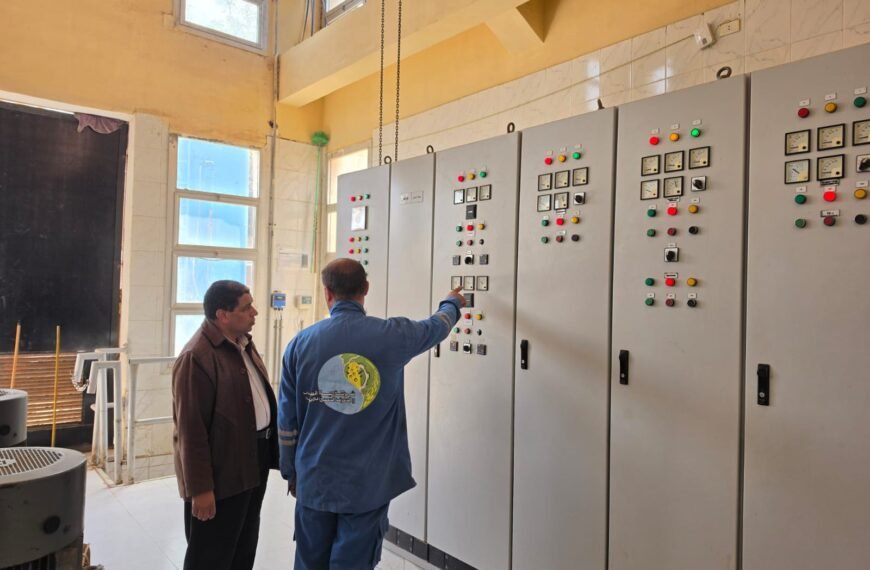 رئيس مياه المنوفية يتفقد بعض محطات الرفع بفرع الشركة بالباجور