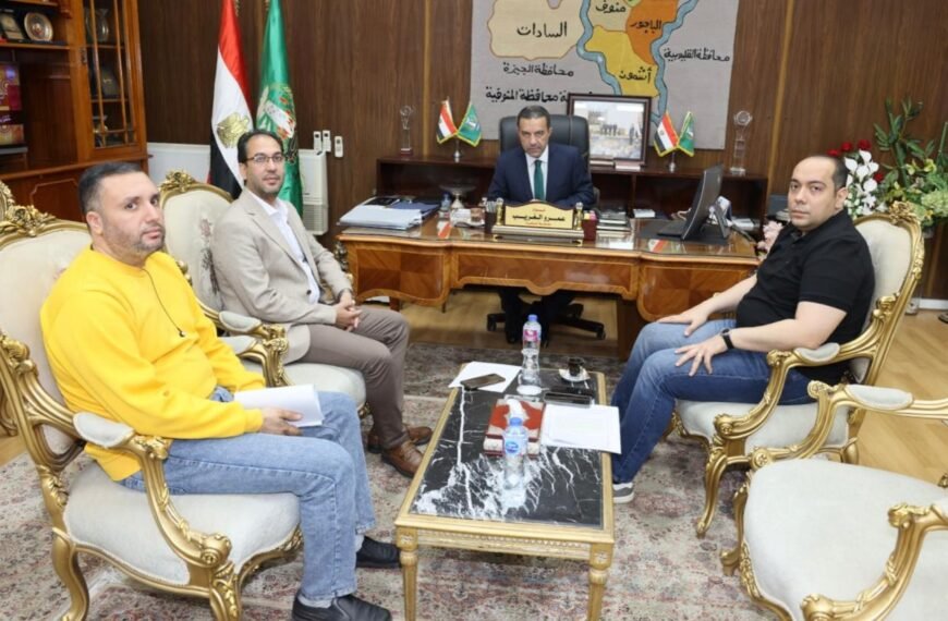 محافظ المنوفية يلتقي رئيس الجهاز التنفيذي لمياه الشرب والصرف الصحي الجديد ويشدد على المتابعة الميدانية للمشروعات