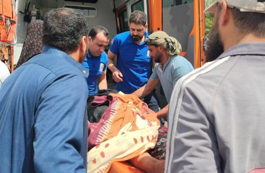 إصابة شخصين اثر انقلاب سيارة ربع نقل محملة بالفرولة فى الرياح الناصري بالمنوفية